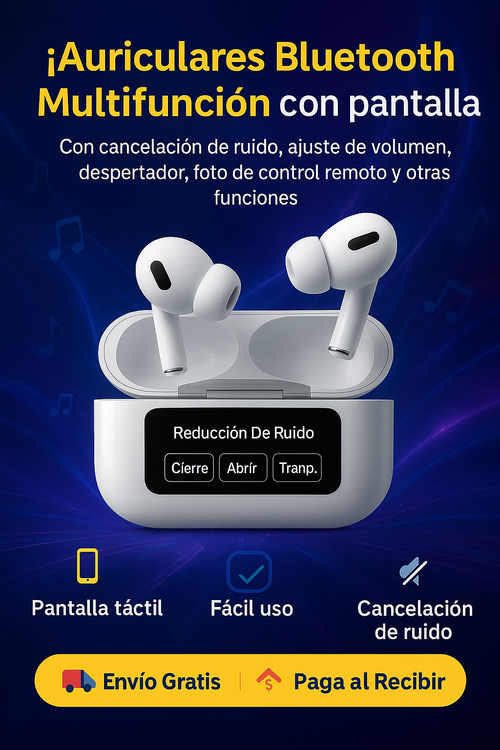 🔊Audífonos con Pantalla Táctil👂